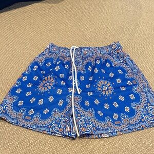 Blue Paisley Boys Shorts